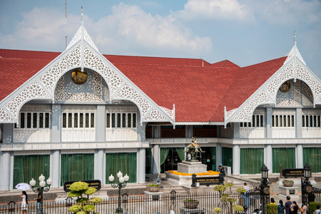 the Golden Teak Museum at the Wat Devaraj Kunchon in Thewet in the city of Bangkok in Thailand....