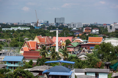 a wat and temple in Thonburi in the city of Bangkok in Thailand. Thailand, Bangkok, December, 4,...