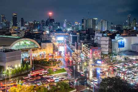 the Old Hua Lamphong Railway Station in China Town in the city of Bangkok in Thailand. Thailand,...