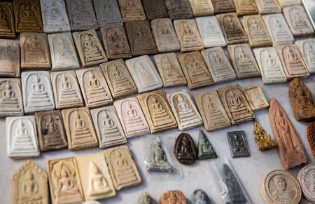 a Thai Amulet market in the city center of Udon Ratchathani and Province Ubon Ratchathani in...