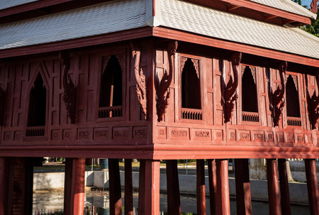 Wat Thung Si Mueang in the city center of Udon Ratchathani and Province Ubon Ratchathani in Thailand. Thailand, Ubon Ratchathani, November, 22, 2023のeditorial素材