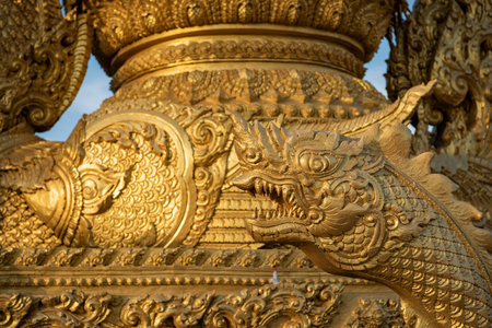 Thung Sri Mueang Monument of the Candle Festival in city Udon Ratchathani and Province Ubon Ratchathani in Thailand. Thailand, Ubon Ratchathani, November, 22, 2023のeditorial素材