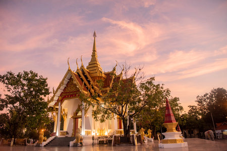 the City Pillar Shrine in city Udon Ratchathani and Province Ubon Ratchathani in Thailand. Thailand, Ubon Ratchathani, November, 22, 2023のeditorial素材