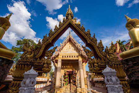 Wat Tai Phracao Yai Ong Tue in the city of Udon Ratchathani and Province Ubon Ratchathani in Thailand. Thailand, Ubon Ratchathani, November, 23, 2023のeditorial素材