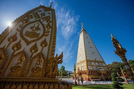 the Sri Maha Pho Chedi of Wat Phra That Nong Bua Temple in the city center of Udon Ratchathani and...