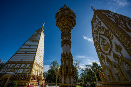 the Sri Maha Pho Chedi of Wat Phra That Nong Bua Temple in the city center of Udon Ratchathani and...