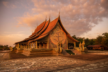 Wat Sirindhorn Wararam Phu Prao Temple near the Town of Khong Chiam in Province of Ubon Ratchathani in Thailand. Thailand, Ubon Ratchathani, November, 29, 2023のeditorial素材