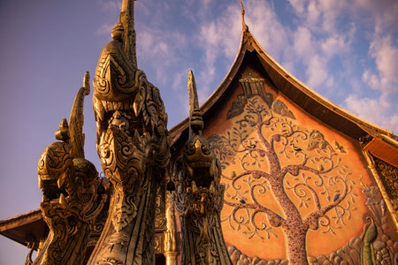 Wat Sirindhorn Wararam Phu Prao Temple near the Town of Khong Chiam in Province of Ubon Ratchathani in Thailand. Thailand, Ubon Ratchathani, November, 29, 2023のeditorial素材