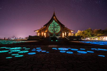Wat Sirindhorn Wararam Phu Prao Temple near the Town of Khong Chiam in Province of Ubon Ratchathani in Thailand. Thailand, Ubon Ratchathani, November, 30, 2023のeditorial素材