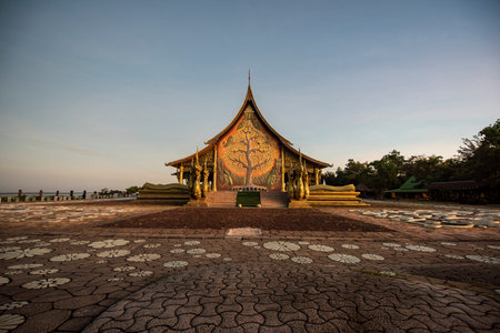 Wat Sirindhorn Wararam Phu Prao Temple near the Town of Khong Chiam in Province of Ubon Ratchathani in Thailand. Thailand, Ubon Ratchathani, November, 30, 2023のeditorial素材