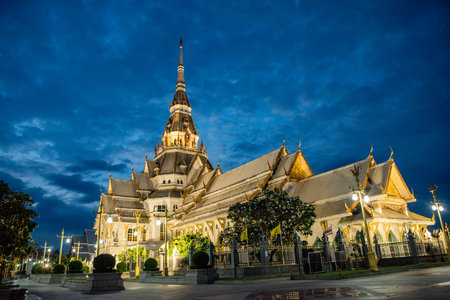 the Wat Sothon Wararam Worawihan in city Mueang Chachoengsao City in Province of Chachoengsao in...