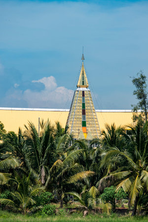 the Wat Bang Kaeo near the city Mueang Chachoengsao City in Province of Chachoengsao in Thailand. Thailand, Chachoengsao, November, 4, 2023のeditorial素材
