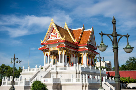 a Shrine at Governor Residence in city center of Mueang Chonburi City in Province of Chonburi in Thailand. Thailand, Chonburi, November, 1, 2023のeditorial素材