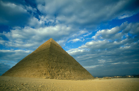 The pyramids of Giza near the city of Cairo at the capital of Egypt in north Africa. Egypt, Cairo,...