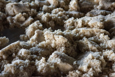 Sticky Rice at Rice Spirits Factory Ban Kruathong in Sa-iap Village in Province of Phrae in North Thailand. Thailand, Phrae, November, 25, 2024.のeditorial素材