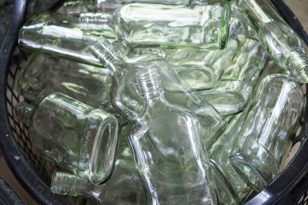 Bottles of Rice Spirits at Factory Ban Kruathong in Sa-iap Village in Province of Phrae in North Thailand. Thailand, Phrae, November, 25, 2024.のeditorial素材