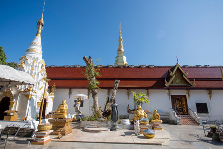 Wat Phra That Cho Hae near City of Phrae and Province of Phrae in North Thailand. Thailand, Phrae,...