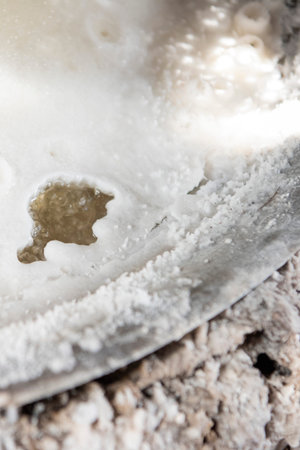 Rock Salt production on fire in Ba Klua Town in Province of Nan in North Thailand. Thailand, Pua,...