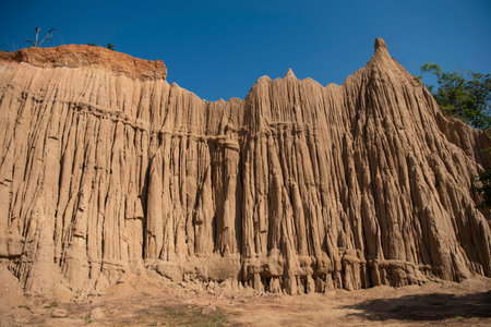 The Landscape of Sao Din Na Noi National Park in the Province of Nan in North Thailand. Thailand, Nan, November, 22, 2024.のeditorial素材