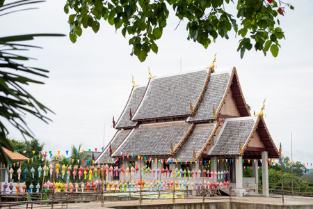 Wat Prang in the Town of Pua in Province of Nan in North Thailand. Thailand, Pua, November, 18, 2024.のeditorial素材