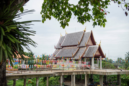 Wat Prang in the Town of Pua in Province of Nan in North Thailand. Thailand, Pua, November, 18, 2024.のeditorial素材