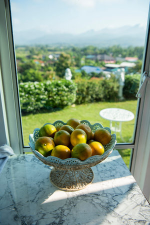 Nan Orange at Pua Town with view to Doi Phu Kha National Park in Province of Nan in North Thailand. Thailand, Pua, November, 19, 2024.のeditorial素材