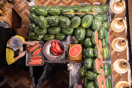 Food Market at Icon Siam Mall at Chao Phraya River in City of Bangkok in Thailand. Thailand, Bangkok, December,13, 2024.のeditorial素材