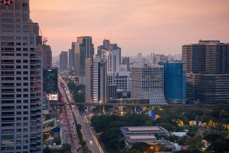 a view from SO Bangkok Hotel at Lumphini Park in the City of Bangkok in Thailand. Thailand, Bangkok,...