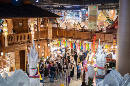 Inside the Market at Icon Siam Mall at Chao Phraya River in City of Bangkok in Thailand. Thailand,...