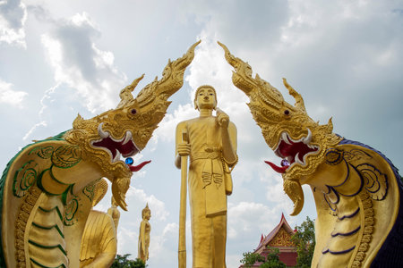 Buddha figures at the architecture of Wat Mae Ya Som in the Province of Sa Kaeo in Thailand. Thailand, Sa Kaeo, November, 12, 2025のeditorial素材