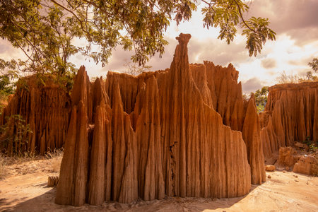Rock formations at the Lalu Natural Park in the Province of Sa Kaeo in Thailand. Thailand, Sa Kaeo,...