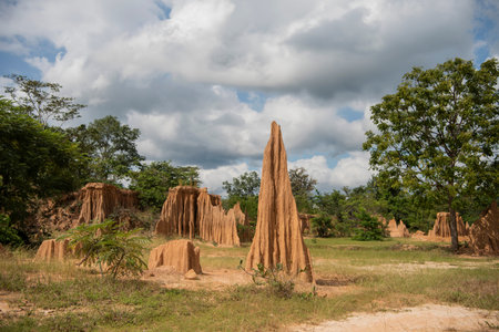 Rock formations at the Lalu Natural Park in the Province of Sa Kaeo in Thailand. Thailand, Sa Kaeo, November, 13, 2025のeditorial素材