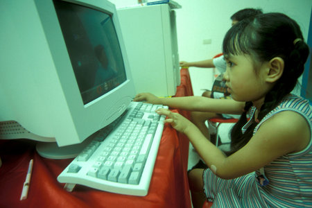 a computer school in the city of Kaohsiung in Taiwan of East Aasia. Taiwan, Taipei, July, 1997