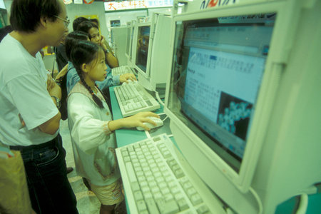 a computer school in the city of Kaohsiung in Taiwan of East Aasia. Taiwan, Taipei, July, 1997
