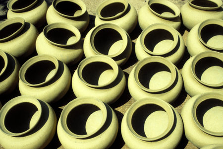 a pottery production near the City of Kampong Chhnang in the centre of Cambodia.   Cambodia, Siem...
