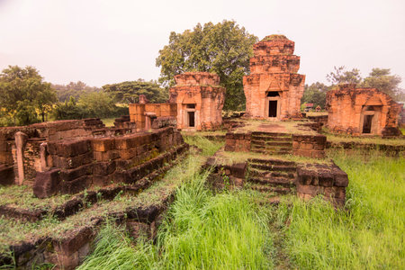 the Prasat Nong Hong south of the city of Buriram in the province of Buri Ram in Isan in Northeast thailand.  Thailand, Buriram, November, 2017のeditorial素材