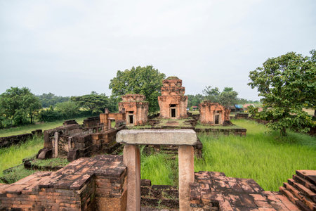 the Prasat Nong Hong south of the city of Buriram in the province of Buri Ram in Isan in Northeast thailand.  Thailand, Buriram, November, 2017のeditorial素材