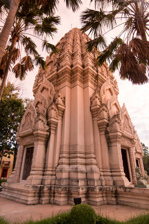 the City Pillar shrine in the city centre of Buriram in the province of Buri Ram in Isan in...