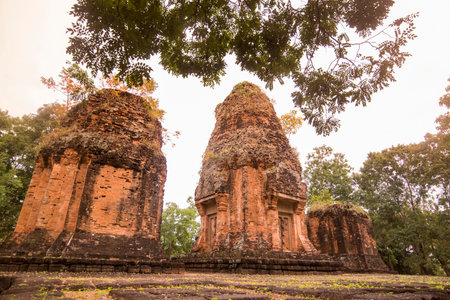 the khmer temple prang ku suan taeng at the town od ban don wai in the province of Buri Ram in Isan...