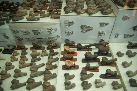 the hpouse of opium museum at the Golden Triangle of Thailand, Myanmar and Laos in the town of  Sop Ruak at the mekong river in the golden triangle in the north of the city Chiang Rai in North Thailand.のeditorial素材