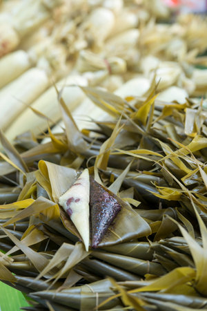 thai sweets at a market in the city of Chiang Rai in North Thailand.