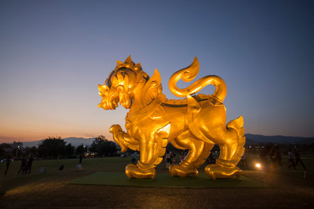 the singha at the singha Park near the city Chiang Rai in North Thailand.