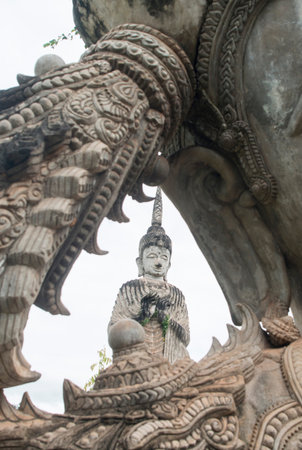 the Sala Kaew Ku Sculpture Park near the town of Nong Khai in Isan in north east Thailand on the...