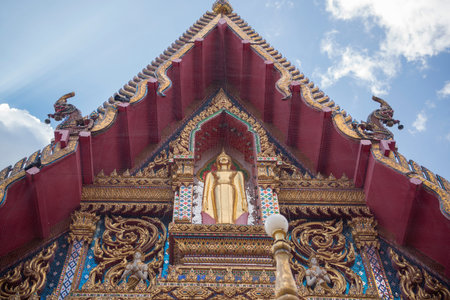 a temple od Wat in the old town of Nong Khai in Isan in north east Thailand on the Border to Laos