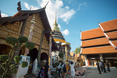 The Wat Prathat Lampang Luang near of the city of Lampang in North Thailand.