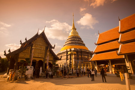 The Wat Prathat Lampang Luang near of the city of Lampang in North Thailand.