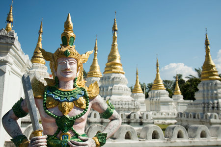 the wat chedi sao lang near of the city of Lampang in North Thailand.