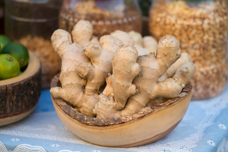 ginger at the walkingstreet nightmarket in the old town of the city of Lampang in North Thailand.