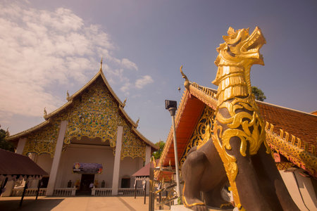 the wat Si Khom Kham in the city of Phayao in North Thailand.