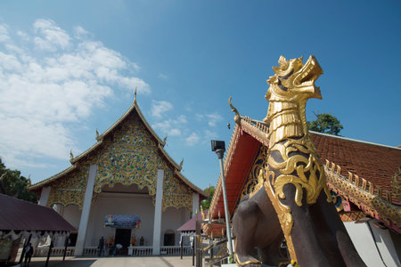 the wat Si Khom Kham in the city of Phayao in North Thailand.